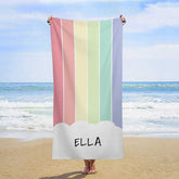 Niedlich Regenbogen Wolke Brauch Strand Handtuch Für Kinder